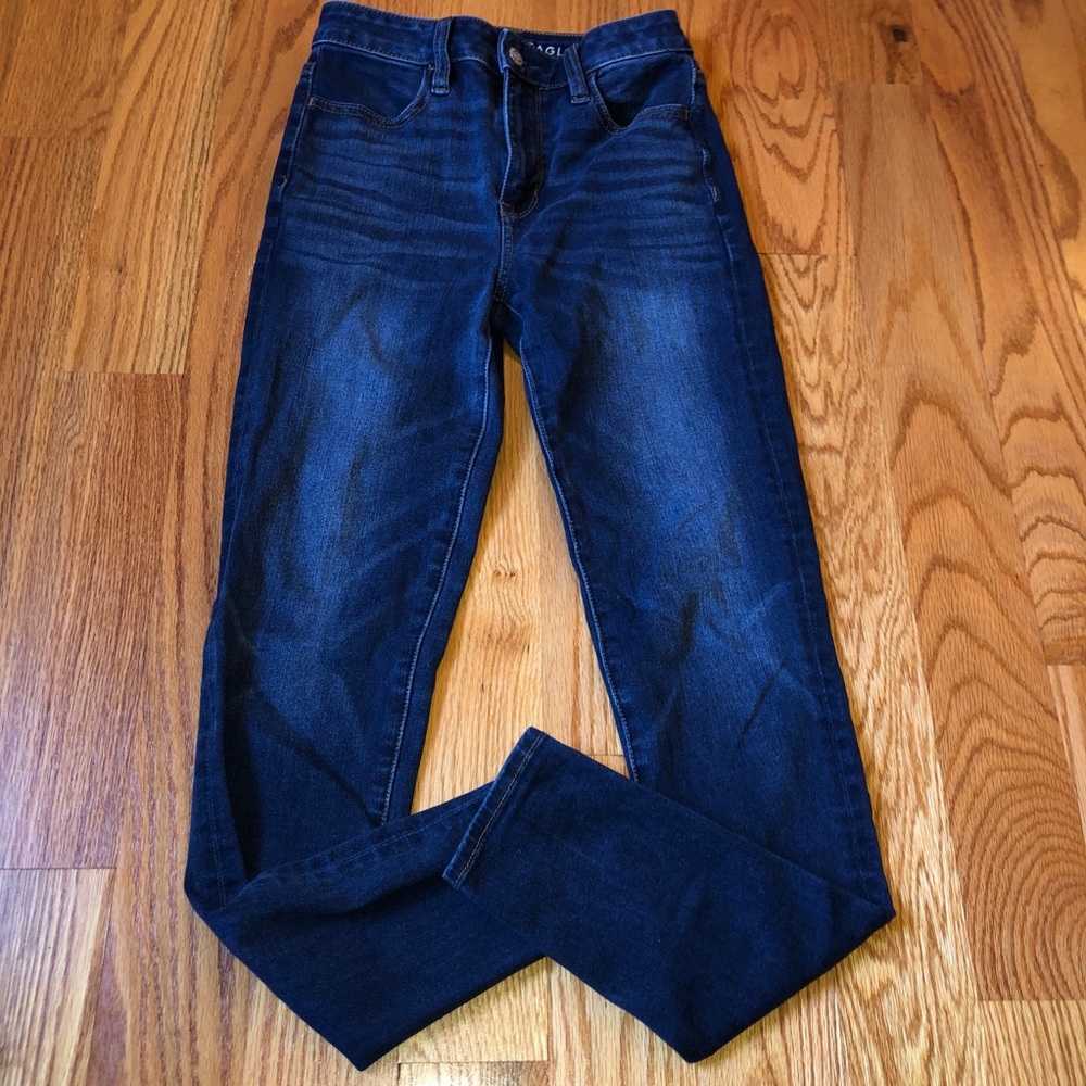 American eagle super high rise jeggings size 0 - Picture 3 of 7